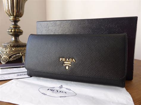 prada textured leather continental wallet|authentic prada wallet sale.